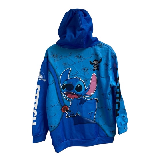 Blue Stitch‎ Hoodie “ Ohana means family” Size Medium - Picture 3 of 15